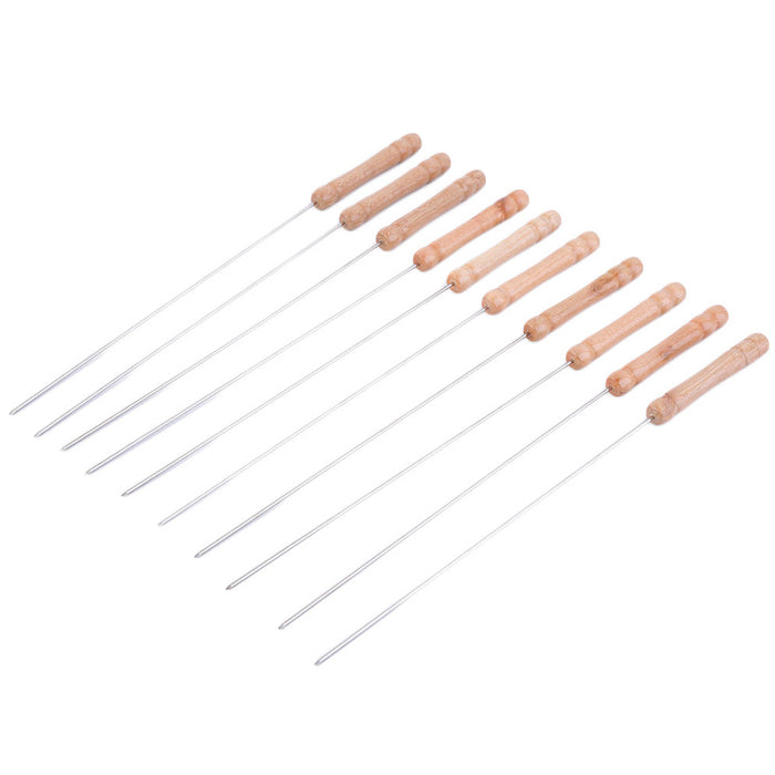 6 PC Kabob Skewers Stainless Steel BBQ Barbecue Skewer Reusable Grilling Sticks