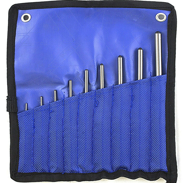 9 Pc Heat Treated Roll Pin Punch Set Gunsmithing Repair Tools Drop Forged Steel