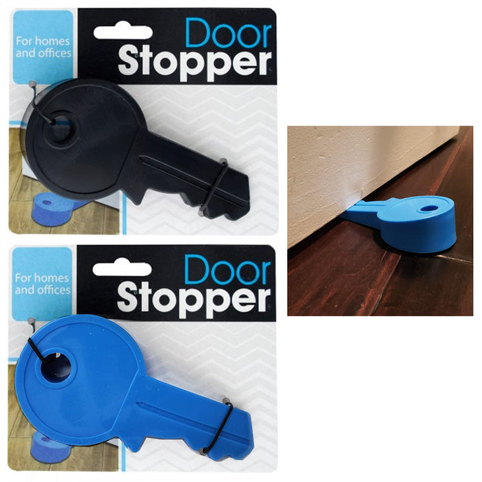 Key Shape Door Stopper Heavy Duty Sturdy Large Doorstop Wedge Nonslip Floor Jam