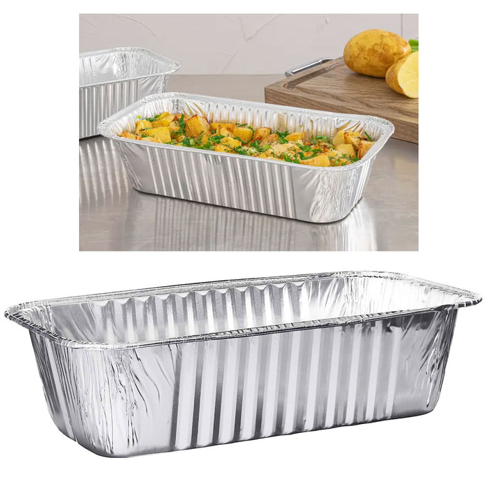 200 Bulk Loaf Pans 5Lb Aluminum Foil Baking Tins Catering Heavy Duty Deep Dish