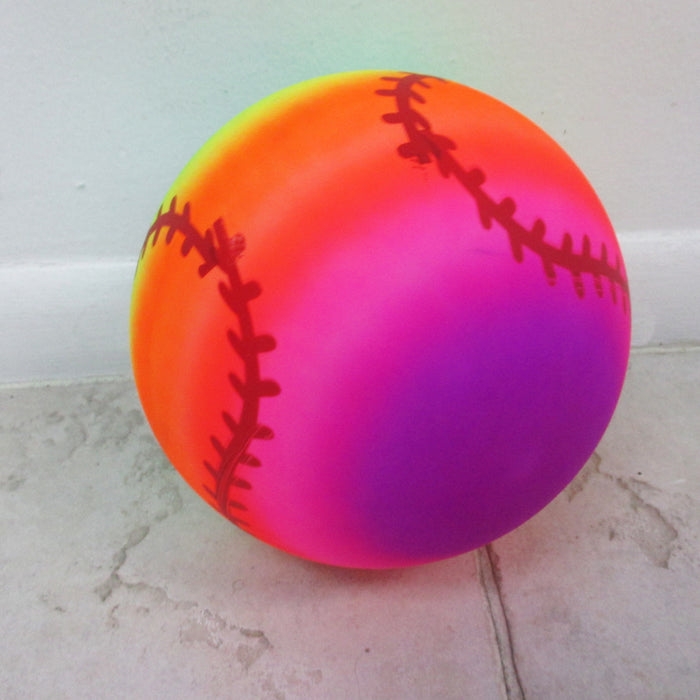 1 Rainbow Inflatable PVC Ball 9" Beach Pool Outdoor Play Sport Print + Free Pump