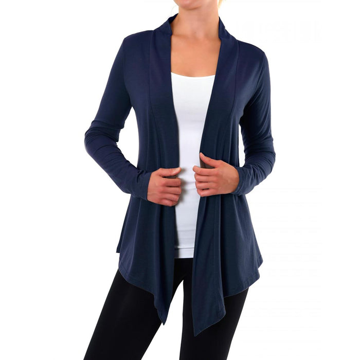 Women Soft Long Cardigan Open Front Sweater Jacket Cozy All-Season Layering Top