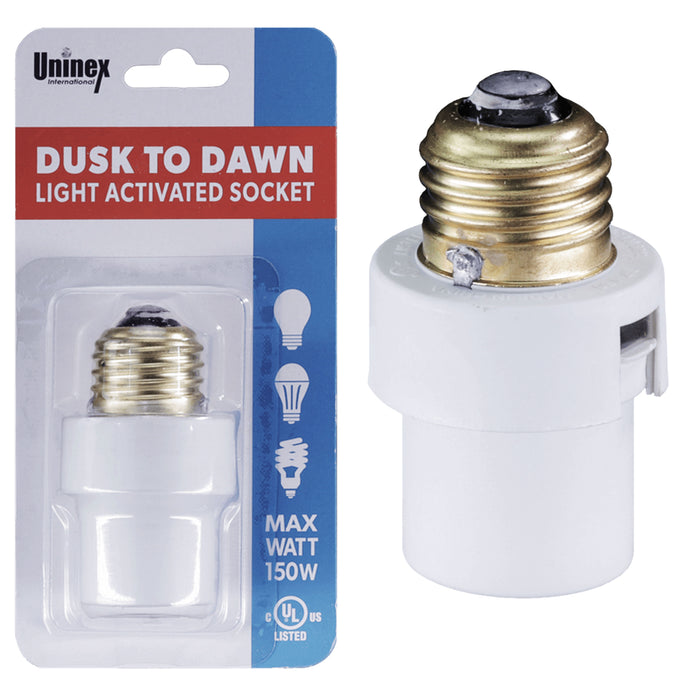1 Auto Sensor Dusk Dawn Photocell Light Activated Screw In Bulb Socket 150 Watt