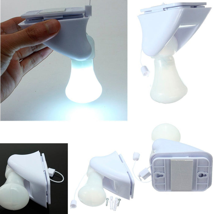 6 Pk Portable LED Bulb Cabinet Lamp Night Light Battery Self Adhesive Wall Mount