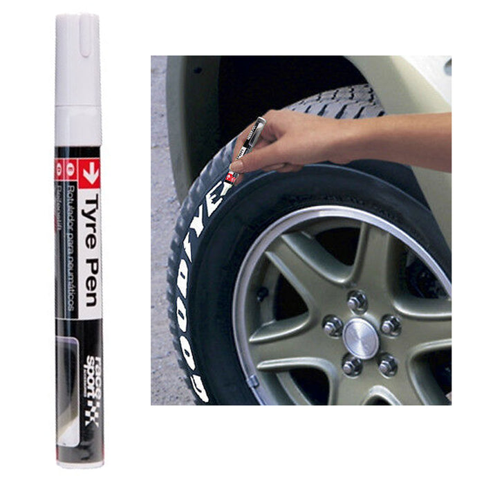 2pc Waterproof Permanent White Paint Marker Pen Car Tyre Tire Tread Rubber Metal