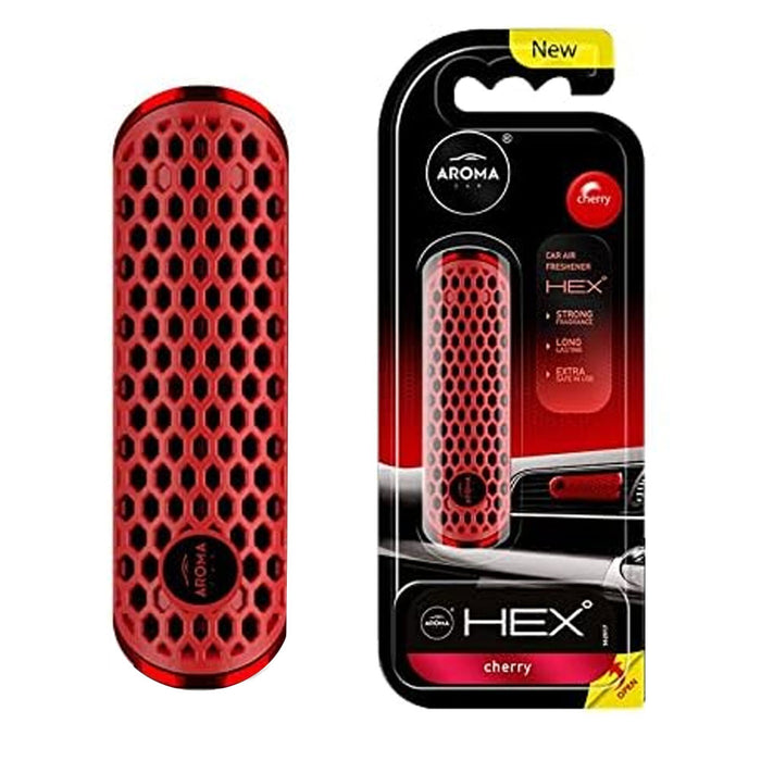 2 Pc HEX Polymer Cherry Scent Car Air Freshener Vent Clip Auto Odor Neutralizing