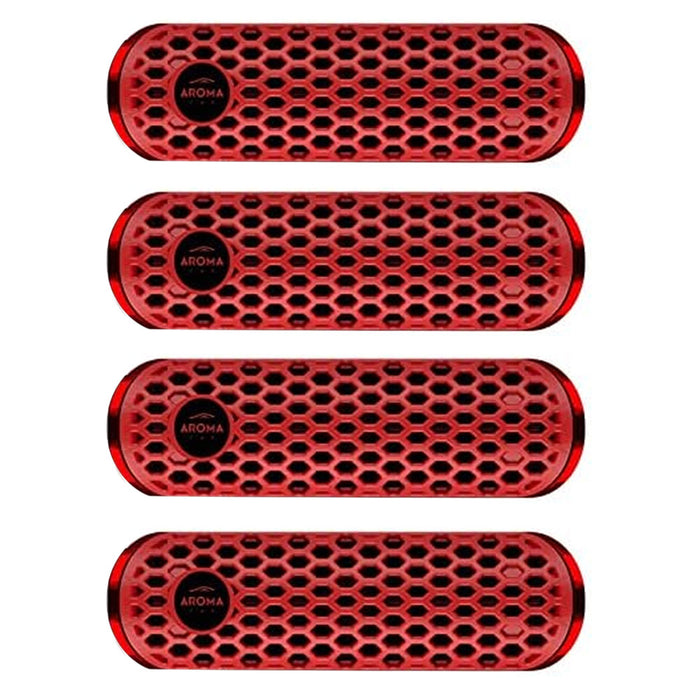 4 Pc Cherry Aroma Car Polymer HEX Air Freshener Scented Vent Clip Auto Fragrance