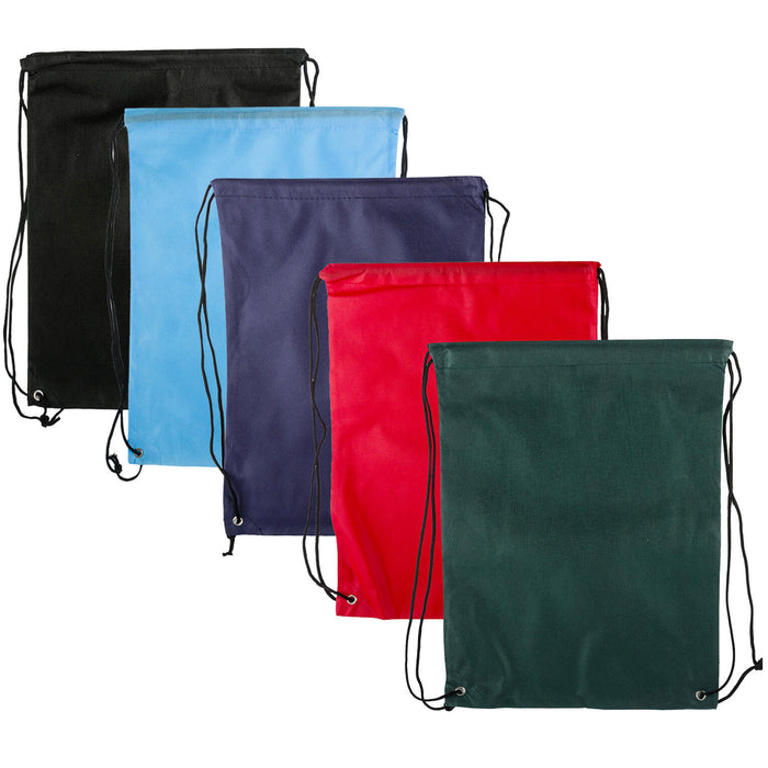 4 Pc Large Drawstring Bag Cinch Sack String Backpack Laundry Gym Tote School 18"