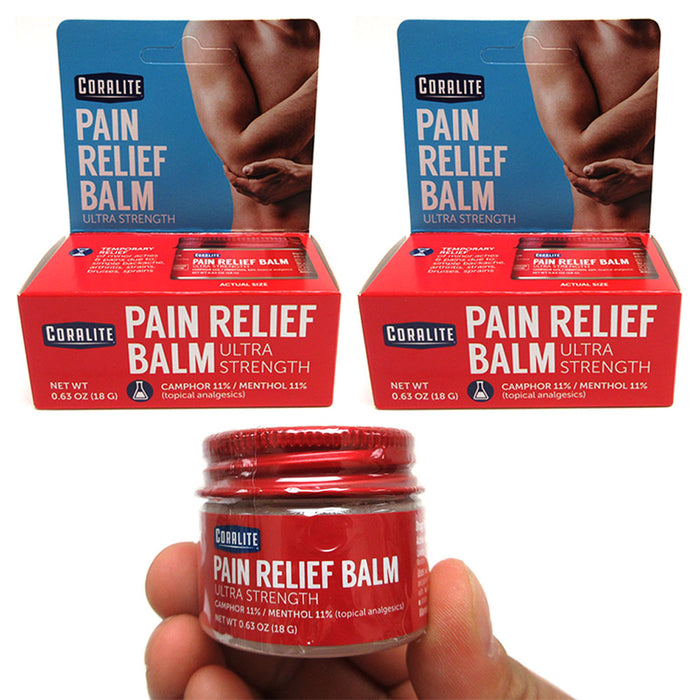 2 Pk Pain Relief Balm Extra Strength Analgesic Joint Muscle Rub Ointment 0.63 oz