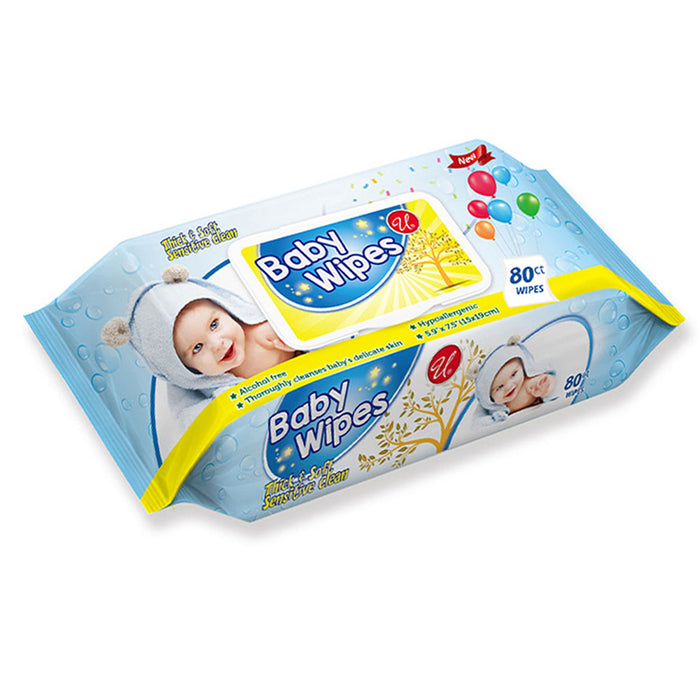 160 Ct Baby Wipes Gentle Moisturizing Aloe Wet Cloths Hypoallergenic Cleansing