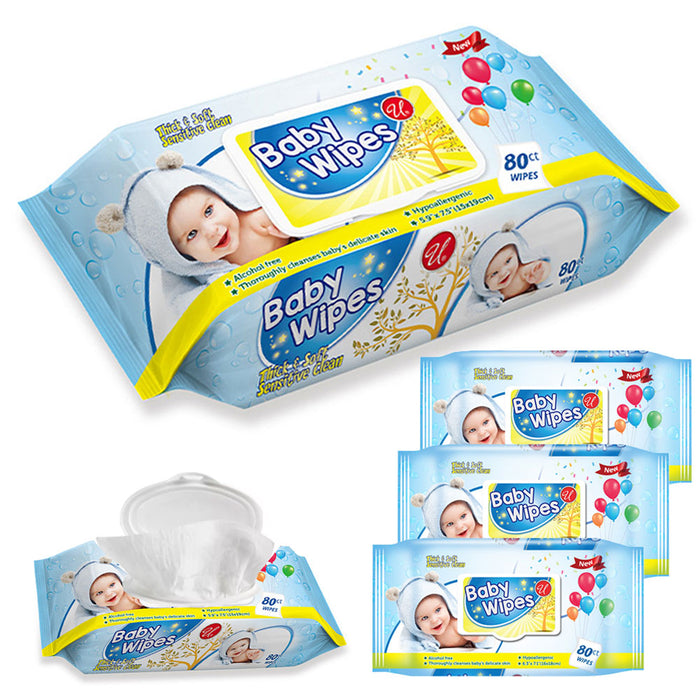 320 Ct Sensitive Baby Wipes Gentle Moisturizing Aloe Wet Cloths Hypoallergenic