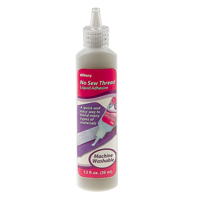 1 No Sew Thread Liquid Adhesive Seam Hems Sealant Fabric Glue Fiber Fray Sealer