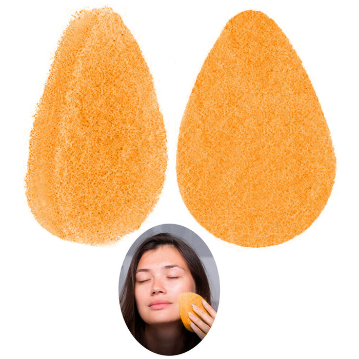 24 Face Cleansing Sponge Facial Daily Exfoliating Buff Pad Clean Vitamin C Scrub