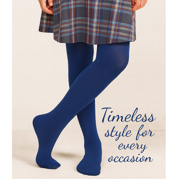 6 Pair Girls Tights Footed Dance Stockings Pantyhose Ballet XL Size 11-14 Navy