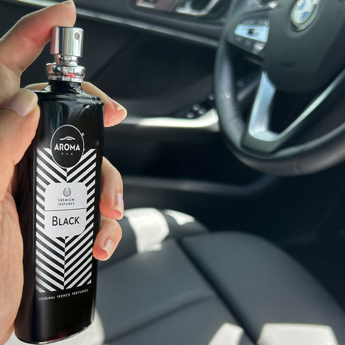 2 Luxury Car Air Freshener Spray Gold Black Fragrance European Scent Aroma 50ml