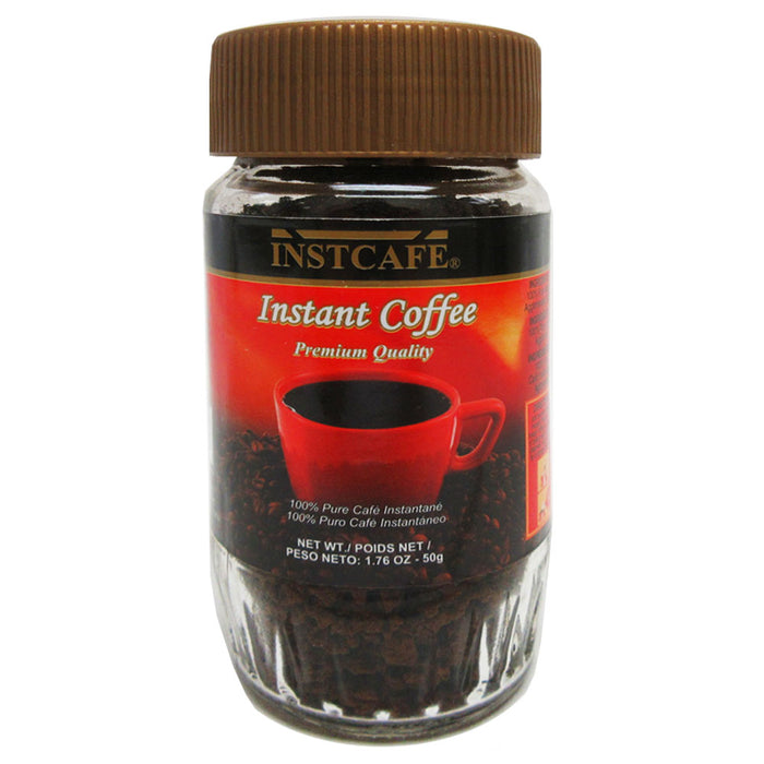 2 Pk Premium Instant Coffee 100% Pure Gourmet Flavor Ground Cafe Dark Roast 50g