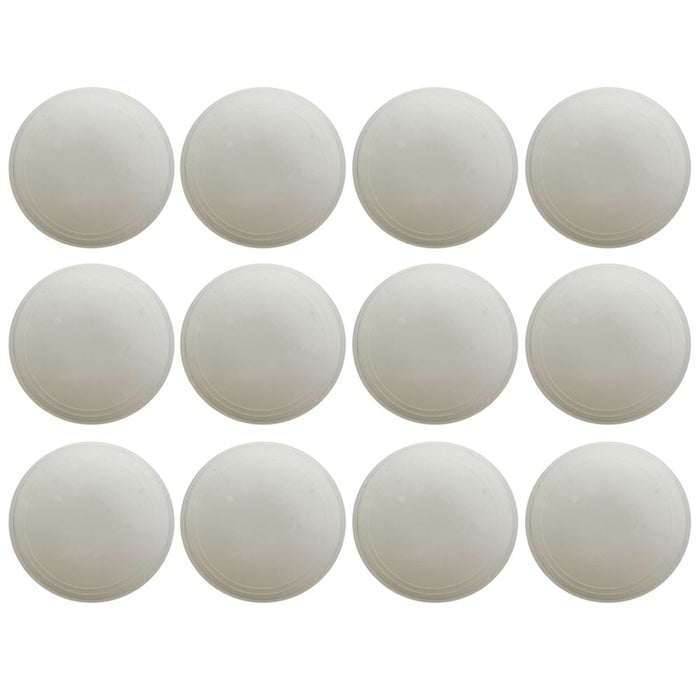 12 Pc Wall Shields Door Knob Stopper Protector Guard Round White Adhesive Back