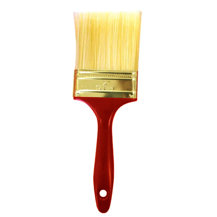 2 Pc Wooden Handle 3" Paint Brush Pro Polyester Bristles Interior Exterior Home