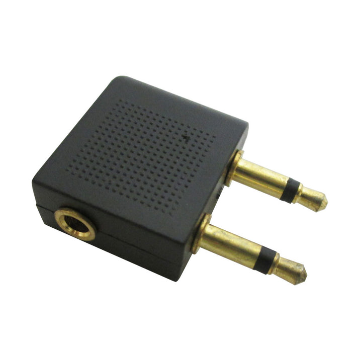 AIRPLANE HEADPHONES JACK ADAPTER PLUG AIRLINE ADAPTOR EARPHONE EAR AUDIO TRAVEL