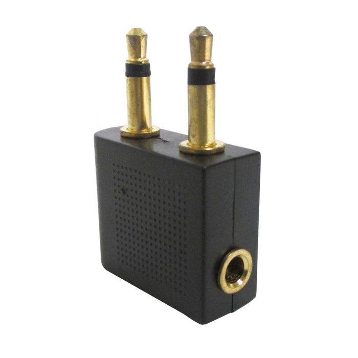 AIRPLANE HEADPHONES JACK ADAPTER PLUG AIRLINE ADAPTOR EARPHONE EAR AUDIO TRAVEL