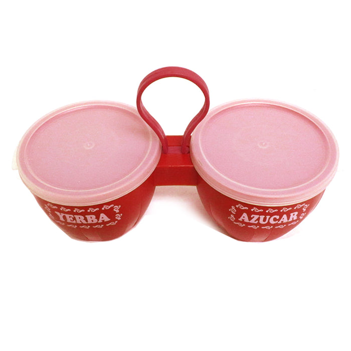 Accessory for Mate Moment Azucar Sugar Container Tea Canister Storage Jar Lid Carafe Red