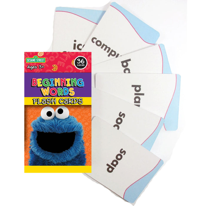 3 Sesame Street Flash Card Beginning Words Numbers Alphabet ABC Learning Kid Fun