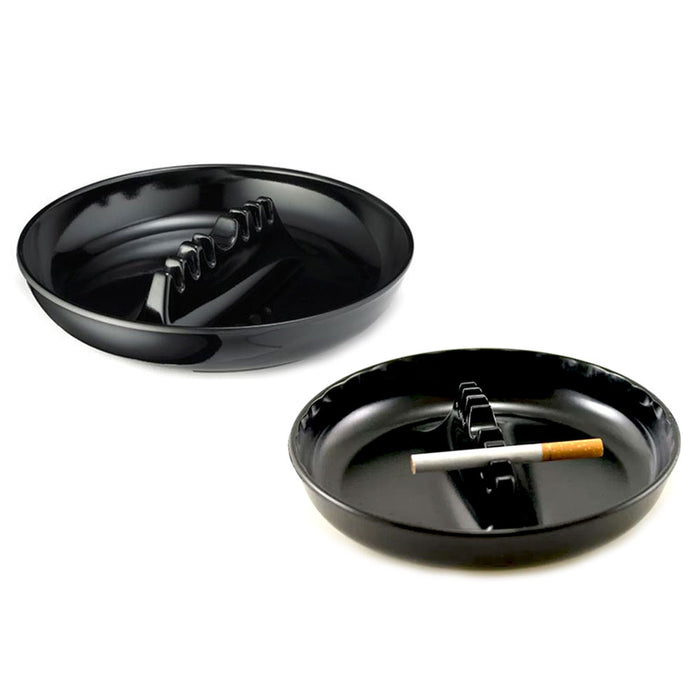 2 Melamine Ashtrays Cigarette Cigar Ashes Holder Round 7" Ash Tray Home Bar