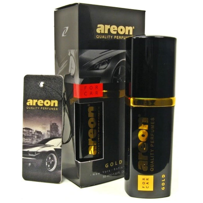 1 Areon Luxury Car Perfume Long Lasting Air Freshener Quality Gold Scent 50ml
