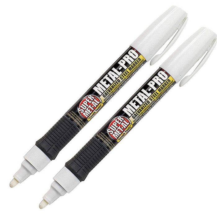2 Pc Galvanized Steel Marker White Metal Writing Surface Fabrication Washable