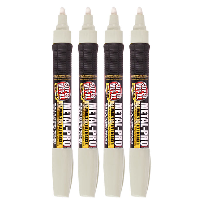 4 Pc Metal Marker Galvanized Steel Writing Surface Fabrication Washable White
