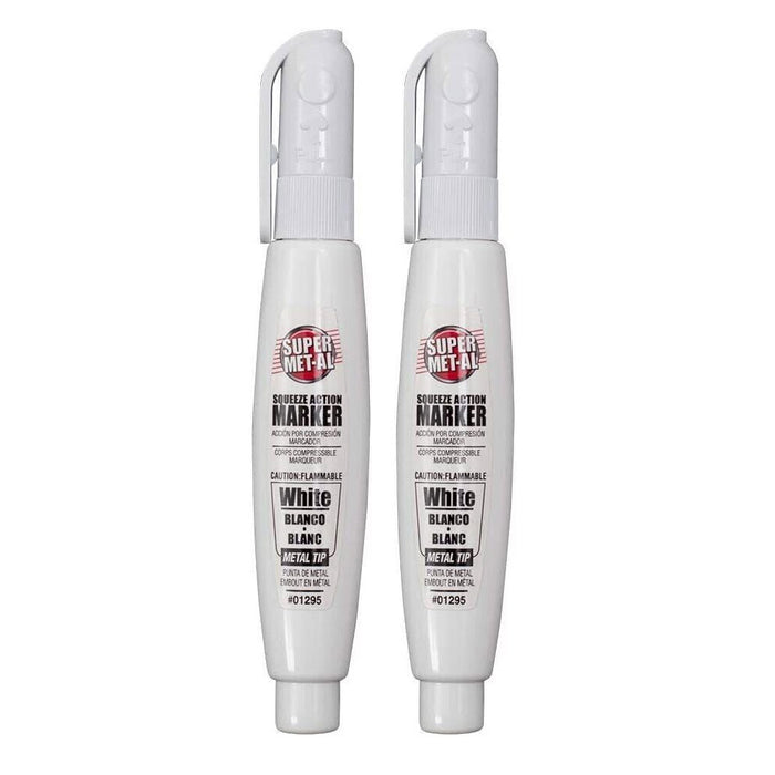 2 Multi Surface Pen Metal Tip White Paint Marker Steel Writer Marking Industrial