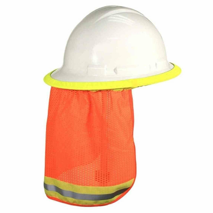 2pc Sun Shade Hard Hat Mesh Neck Shield Safety High Visibility Reflective Stripe