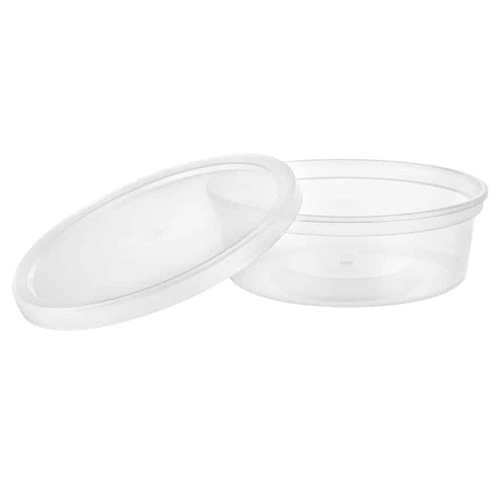 96 Ct Clear 8oz Deli Containers w/ Lids Airtight Takeout Food Storage BPA Free