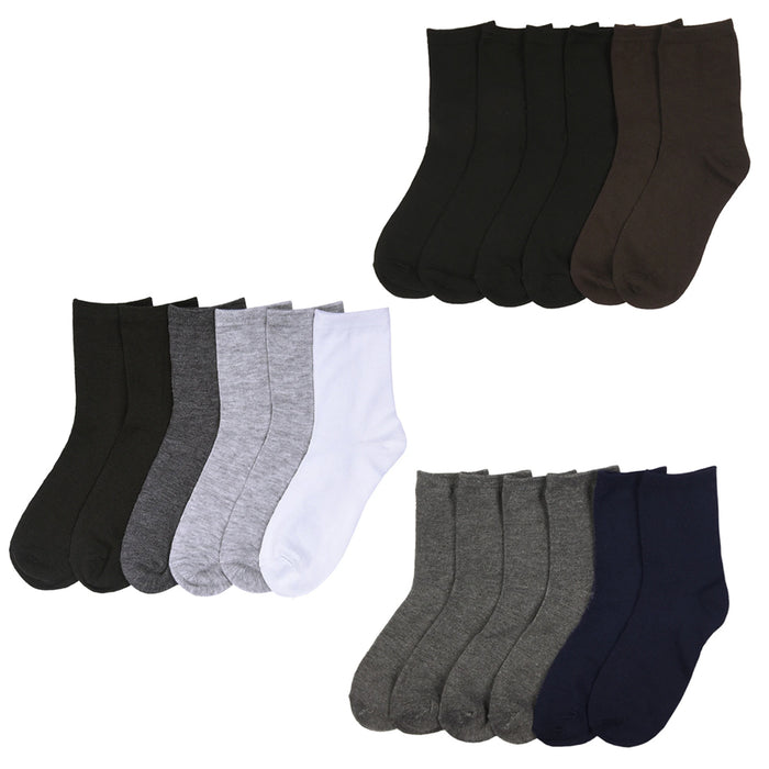 New 12 Pairs Packs Size 4-6 Kids Boys Crew Socks Cartoon Design Patterned School