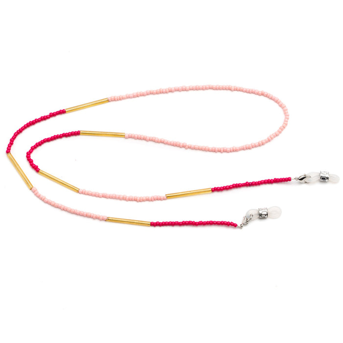 2X Beaded Eyeglass Neck Gold Retainer Strap Eyewear Sunglass Chain Mask Holder