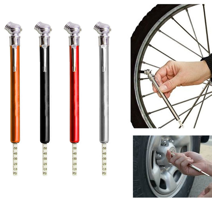 2 Aluminum Tire Pressure Gauges Air Tyre New Auto Tool Car Truck Bike Hobby Home