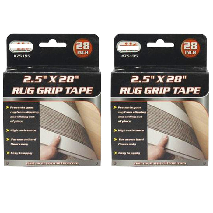 2 Rolls Rug Grip Tape Mat Non-Slip Gripper Carpet All Floor Type Anti Skid 2.5"W