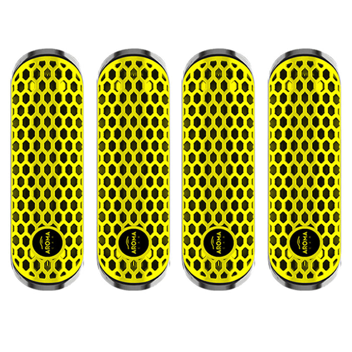 4 Pc Vanilla Aroma Car Polymer HEX Air Freshener Scent Vent Clip Auto Fragrance