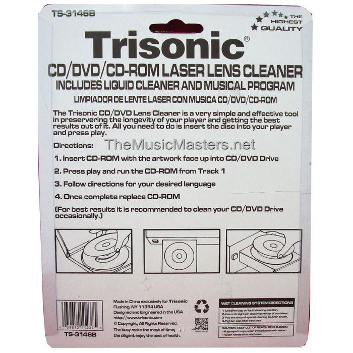 CD DVD Blu-Ray Player Laser Lens Cleaner Cleaning Disc w/ Fluid Xbox PS2 PS3