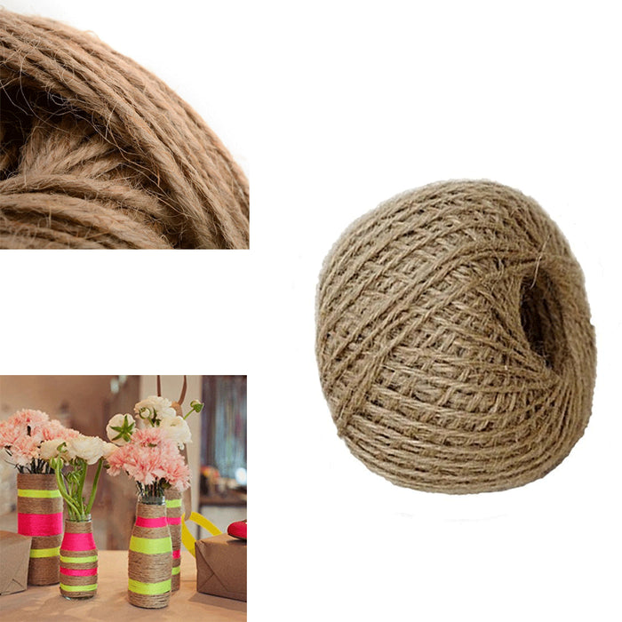 560 Feet Natural Jute Twine String Rope Roll Ball Refill Hobby Craft Scrapbook