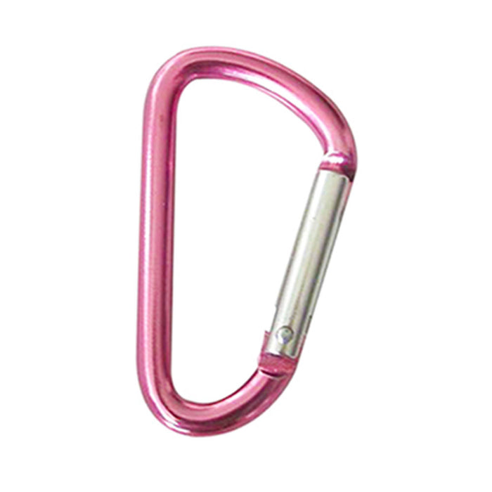 20 Aluminum Carabiner Pink Ribbon Support 2" D-Ring Snap Hook Keychain Keyring