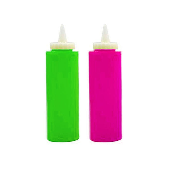 4 Condiment Squeeze Bottle Dispenser Salad Dressing Plastic 12oz Mustard Ketchup