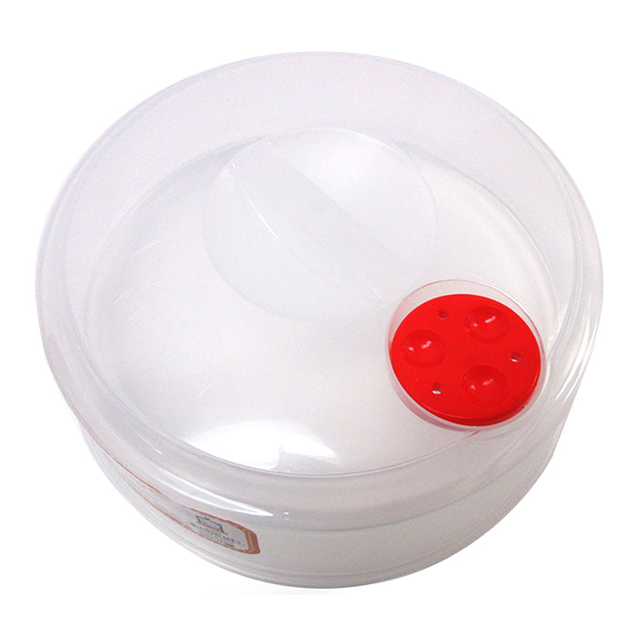 2 Pc Microwave Splatter Cover Large Plate Clear Steam Vent Lid 10.5" Food Dish
