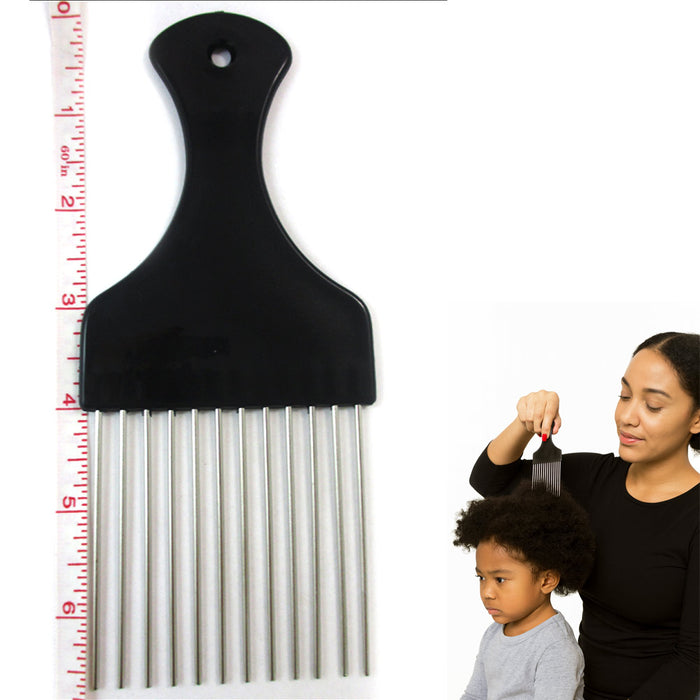 4 Packs Afro Comb Metal Pick Braid Hairdressing Detangle Wig Hair Styling Tool