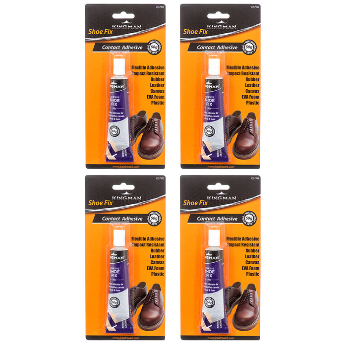 4 Pc Waterproof Shoe Repair Adhesive Glue Sole Rubber Leather Vinyl Contact Fix