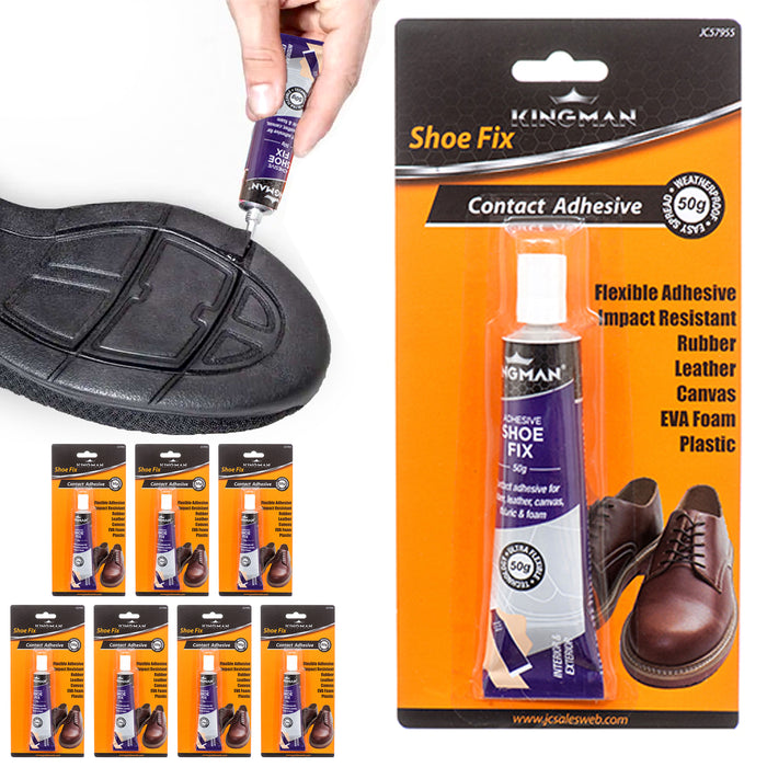 8 Lot Contact Repair Adhesive Shoe Fix Glue Sole Waterproof Rubber Leather Vinyl