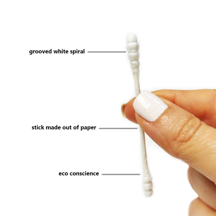 300ct Cotton Swabs Double Grooved Tipped Applicator Tip Safety Ear Wax Remover