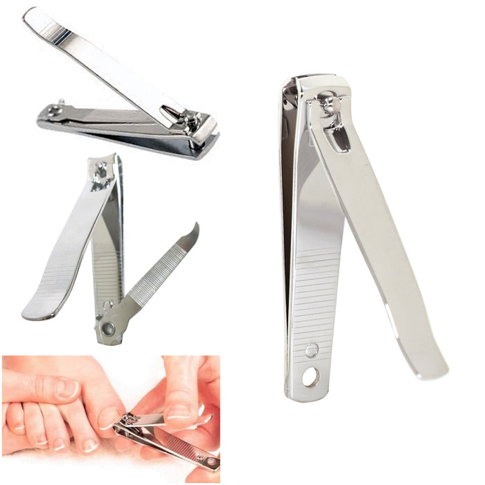 1 Toe Finger Nail Clipper File Cutter Trimmer Manicure Pedicure Stainless Steel