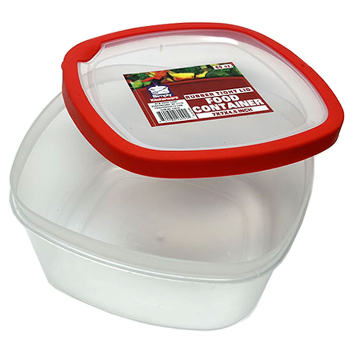 4 Pack Large Refrigerator Food Storage Container with Lids Plastic Reusable 62oz