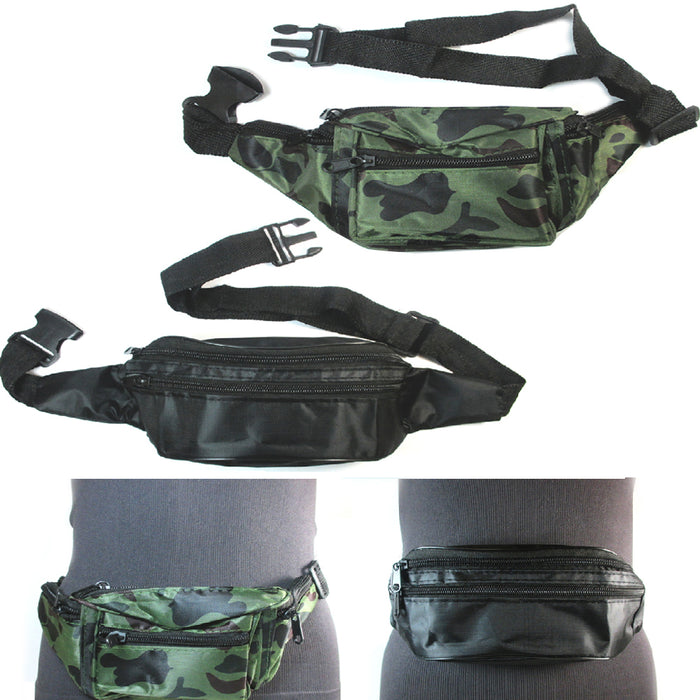3 CAMOUFLAGE Waist Fanny Pack Belt Bag Pouch Travel Sport Hip Men Women Bum Bag